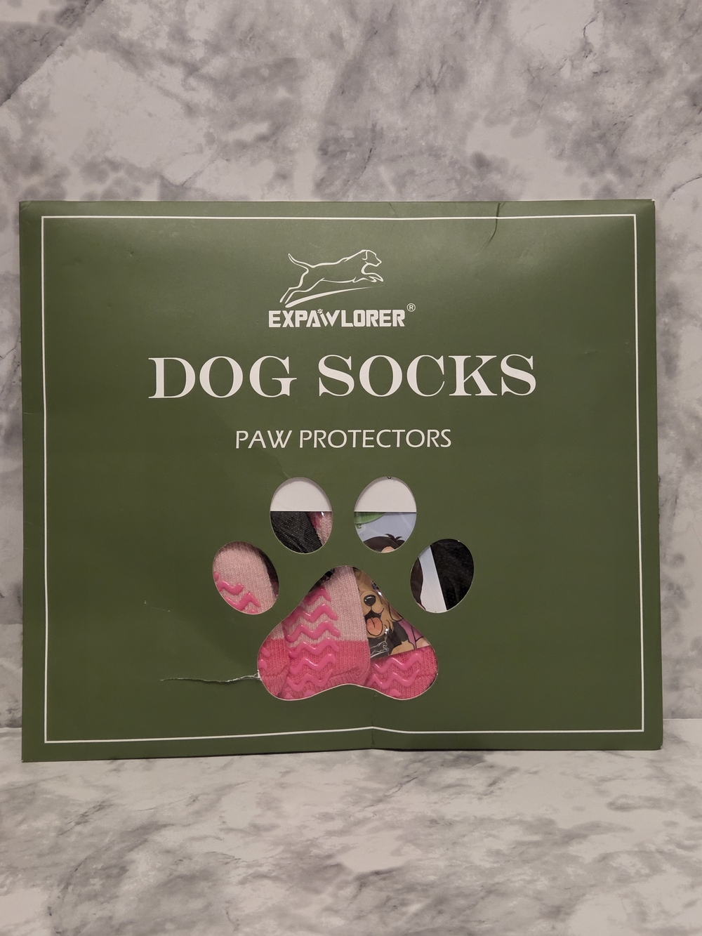 Dog Shoes Double Sides Dog Boots & Paw Protectors Booties, Pink Small - 6 Pack